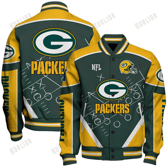Green Bay Packers Football Team 2024- 25 The Heat Of The New Season Unisex Varsity Jacket