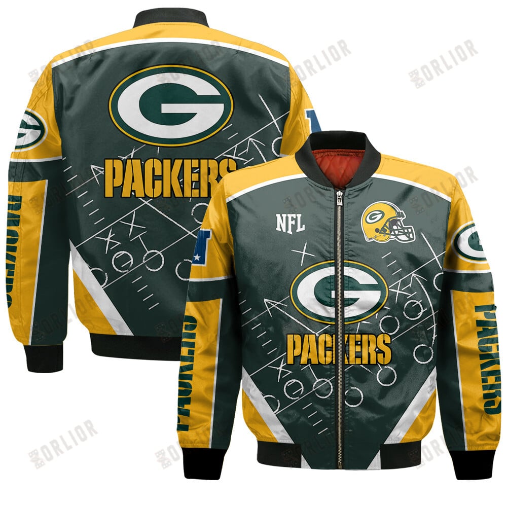 Green Bay Packers Football Team 2024- 25 The Heat Of The New Season Bomber Jacket