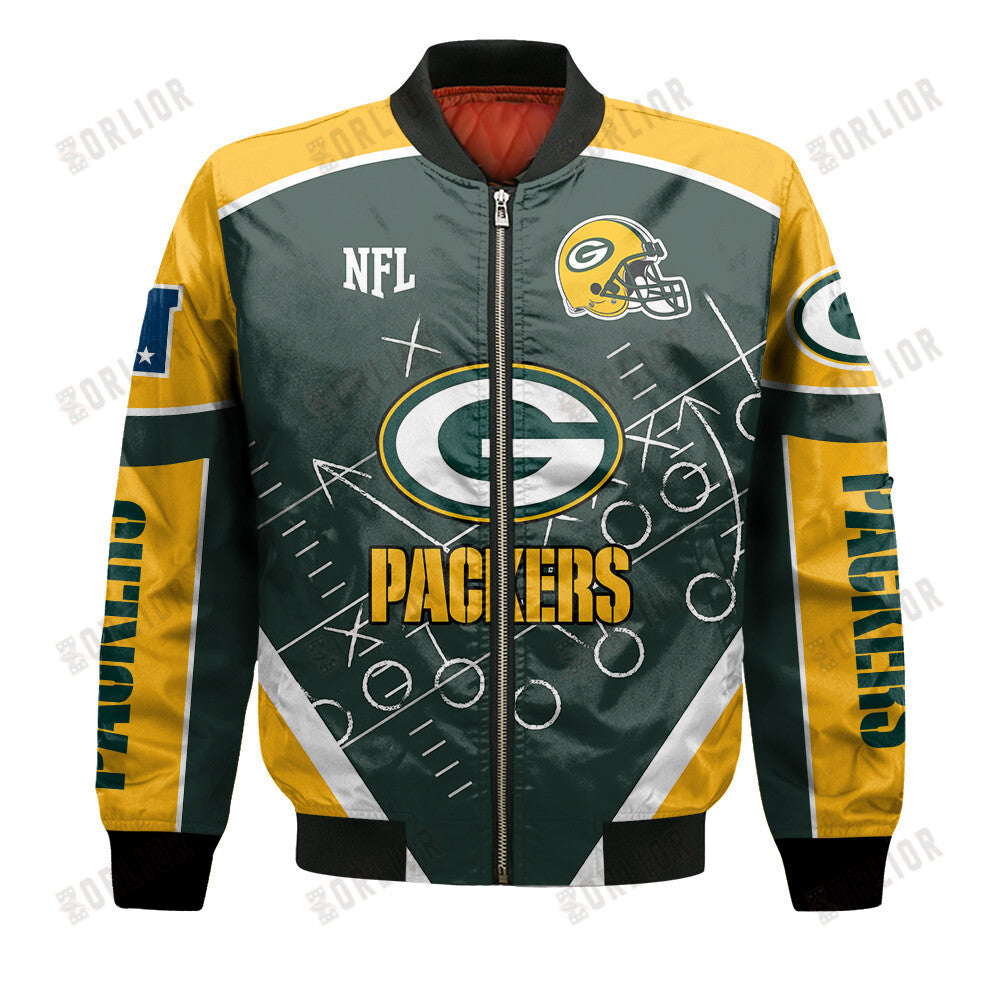 Green Bay Packers Football Team 2024- 25 The Heat Of The New Season Bomber Jacket
