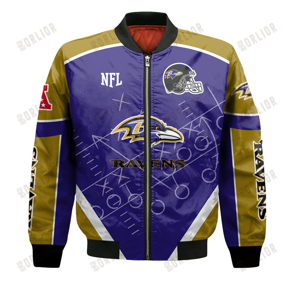 Baltimore Ravens Football Team 2024- 25 The Heat Of The New Season Bomber Jacket