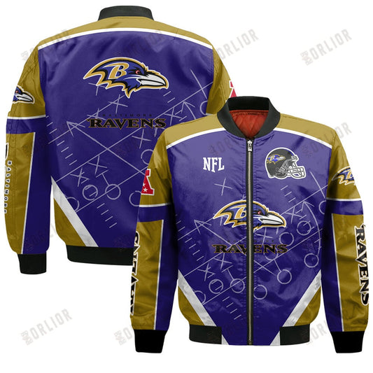Baltimore Ravens Football Team 2024- 25 The Heat Of The New Season Bomber Jacket