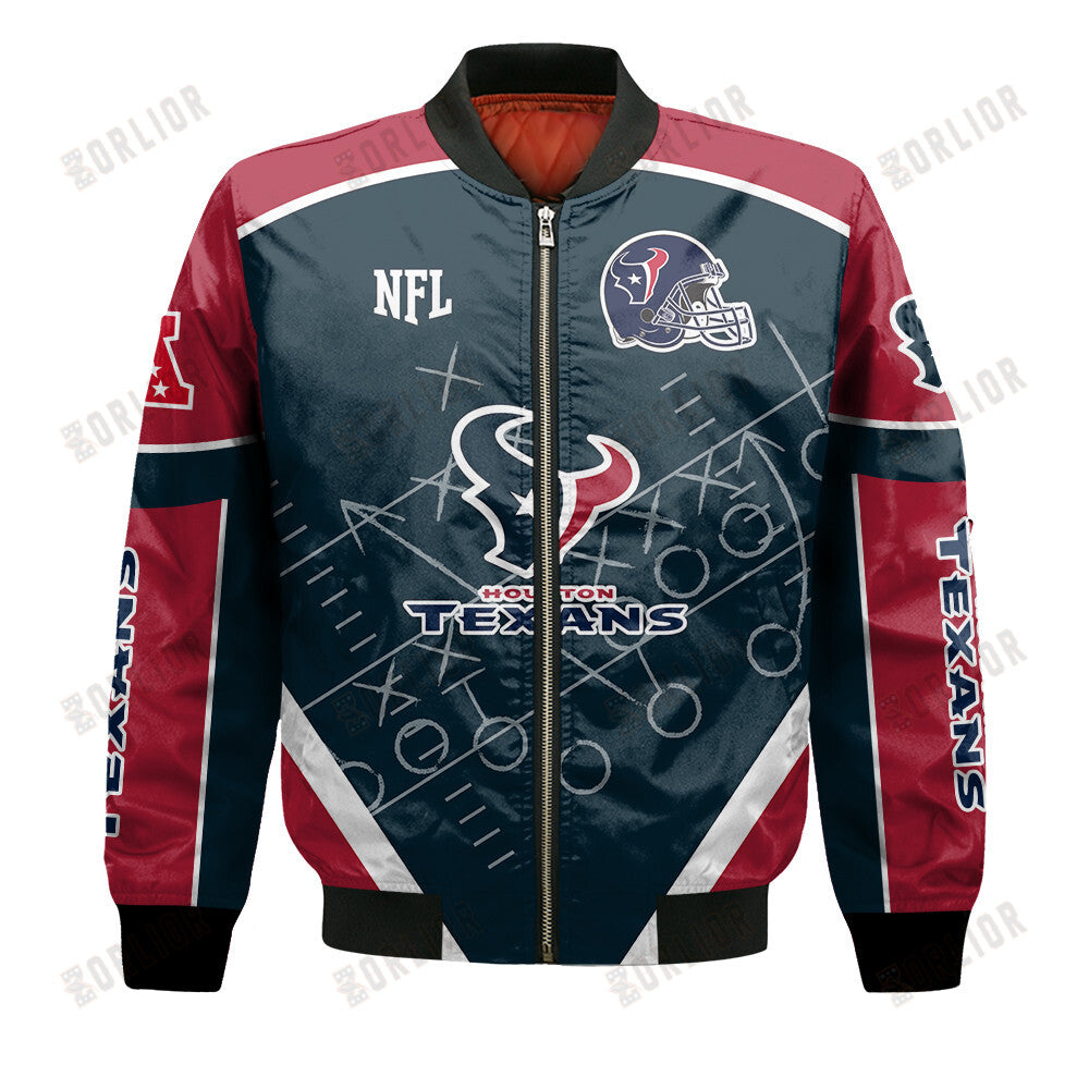 Houston Texans Football Team 2024- 25 The Heat Of The New Season Bomber Jacket