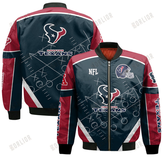 Houston Texans Football Team 2024- 25 The Heat Of The New Season Bomber Jacket