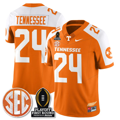 Tennessee Volunteers Football Jersey - Playoff First Round Patch - All Stitched