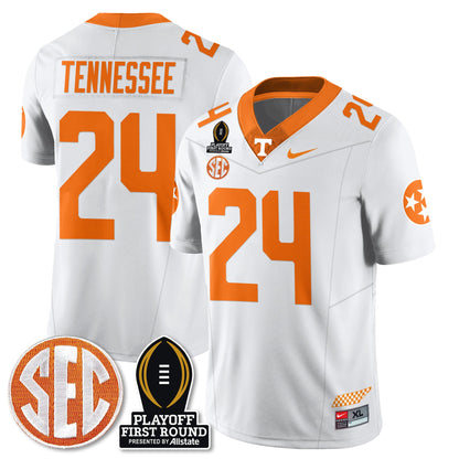 Tennessee Volunteers Football Jersey - Playoff First Round Patch - All Stitched