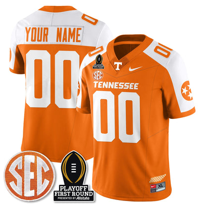 Custom Tennessee Volunteers Football Jersey - Playoff First Round Patch - All Stitched