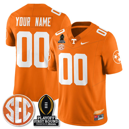 Custom Tennessee Volunteers Football Jersey - Playoff First Round Patch - All Stitched