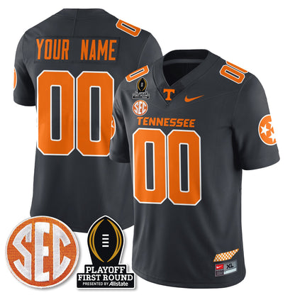 Custom Tennessee Volunteers Football Jersey - Playoff First Round Patch - All Stitched