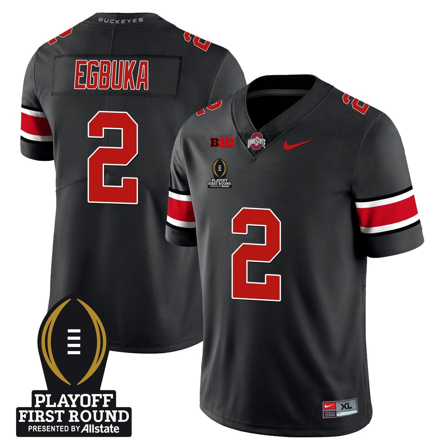Ohio State Buckeyes Football - Playoff First Round Patch - All Stitched