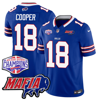 Buffalo Bills 24/25 Jersey - Bills Mafia + AFC East Championship Patch