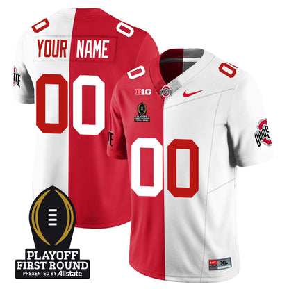 Custom Ohio State Buckeyes Football - Playoff First Round Patch - All Stitched