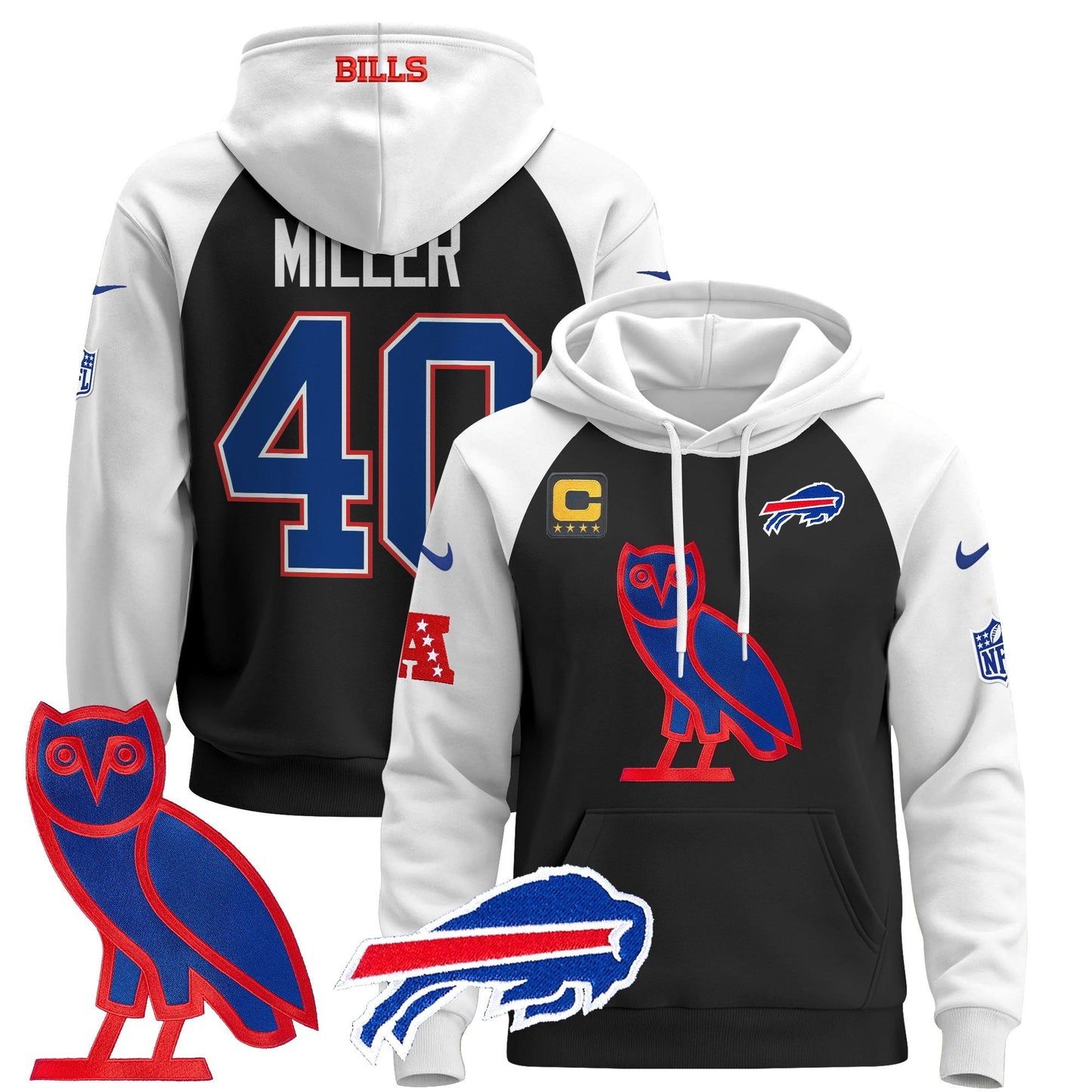 Buffalo Bills OVO 2024 Pullover Hoodie