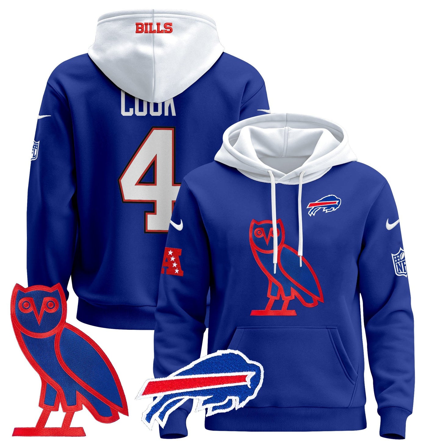 Buffalo Bills OVO 2024 Pullover Hoodie