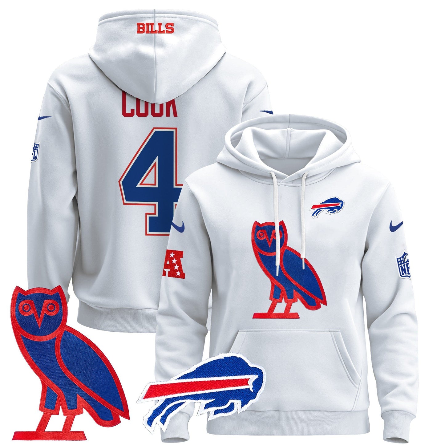 Buffalo Bills OVO 2024 Pullover Hoodie