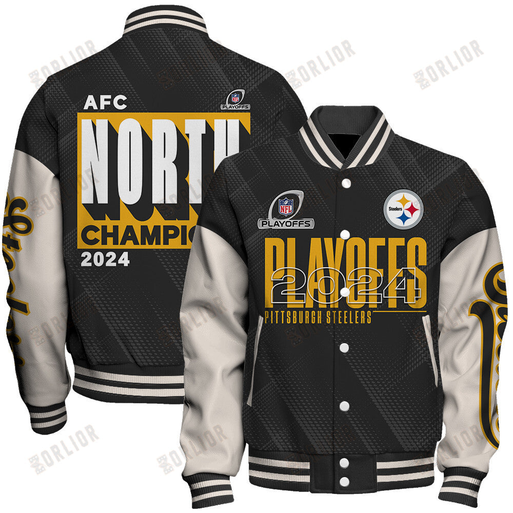 Pittsburgh Steelers AFC North Champions 2024 Unisex Varsity Jacket