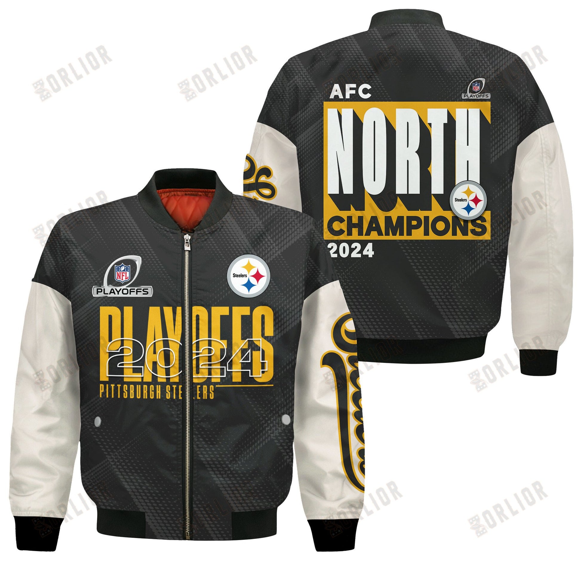 Pittsburgh Steelers AFC North Champions 2024 Bomber Jacket