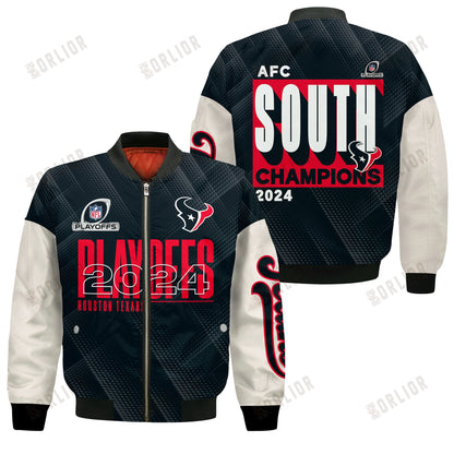 Texas Houston AFC South Champions 2024 Bomber Jacket