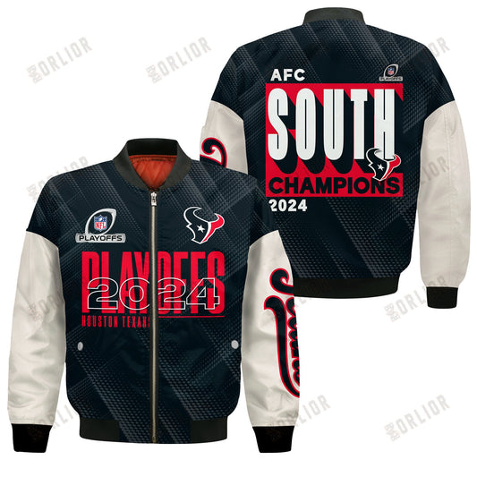 Texas Houston AFC South Champions 2024 Bomber Jacket