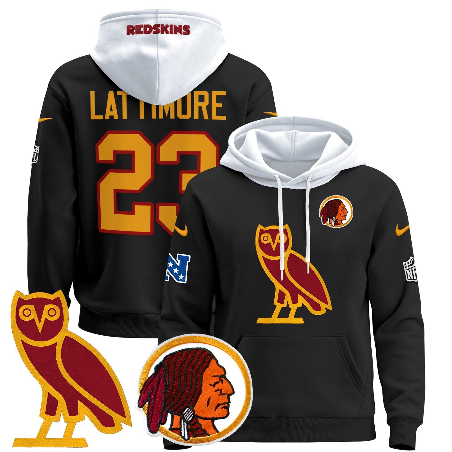 Washington Redskins OVO 2024 Pullover Hoodie