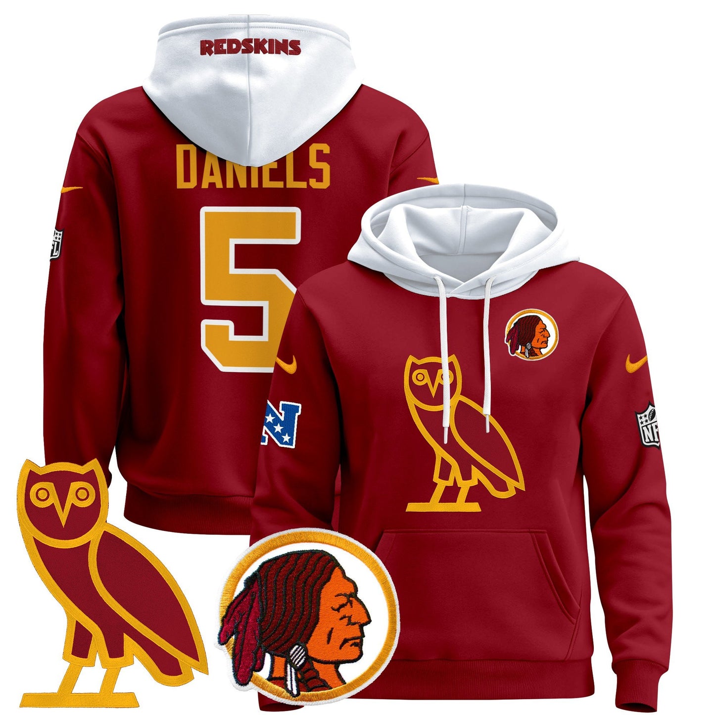 Washington Redskins OVO 2024 Pullover Hoodie