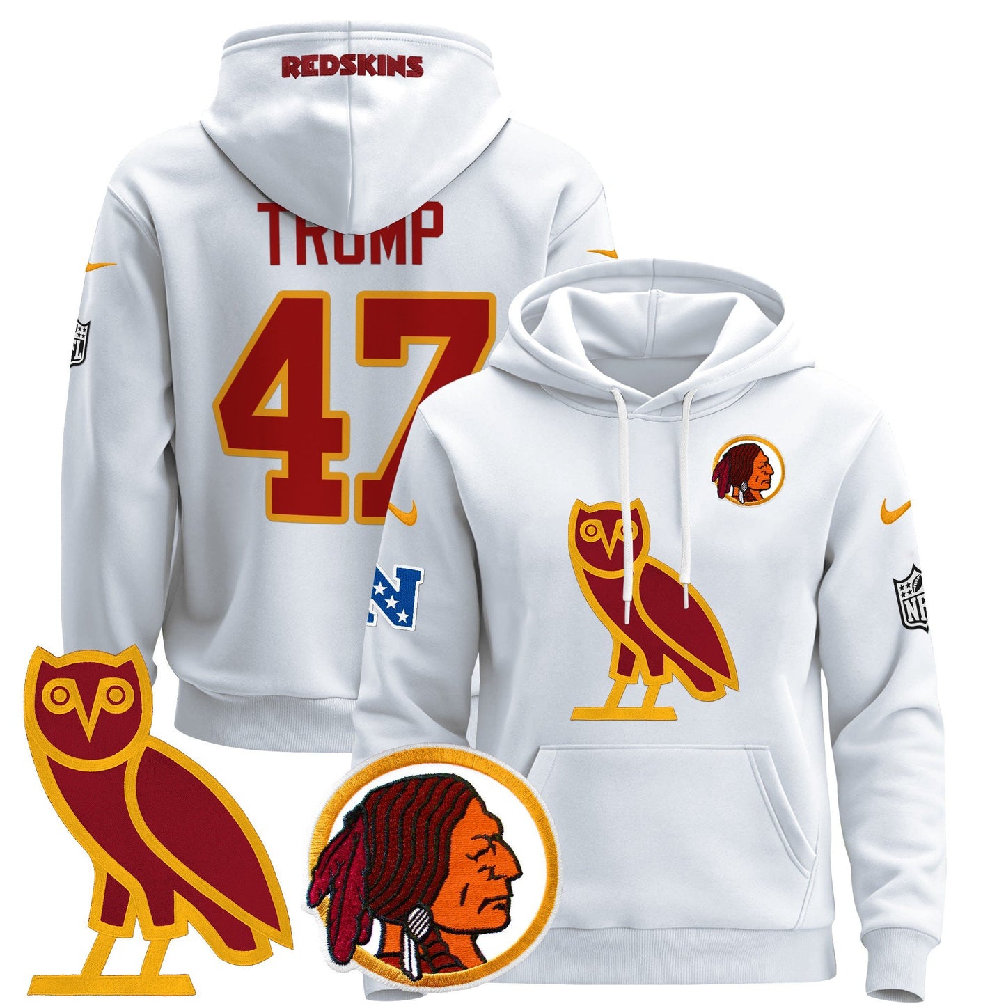 Washington Redskins OVO 2024 Pullover Hoodie