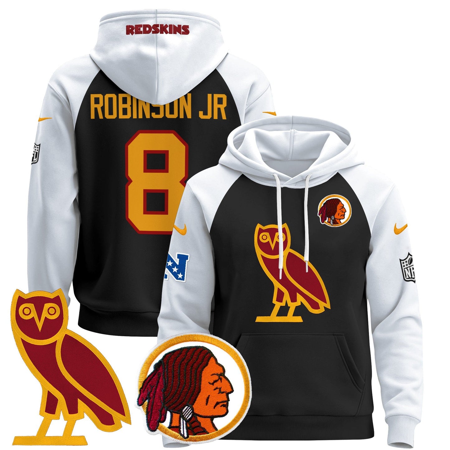 Washington Redskins OVO 2024 Pullover Hoodie