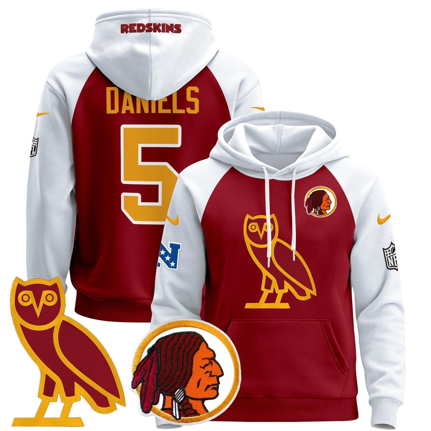 Washington Redskins OVO 2024 Pullover Hoodie