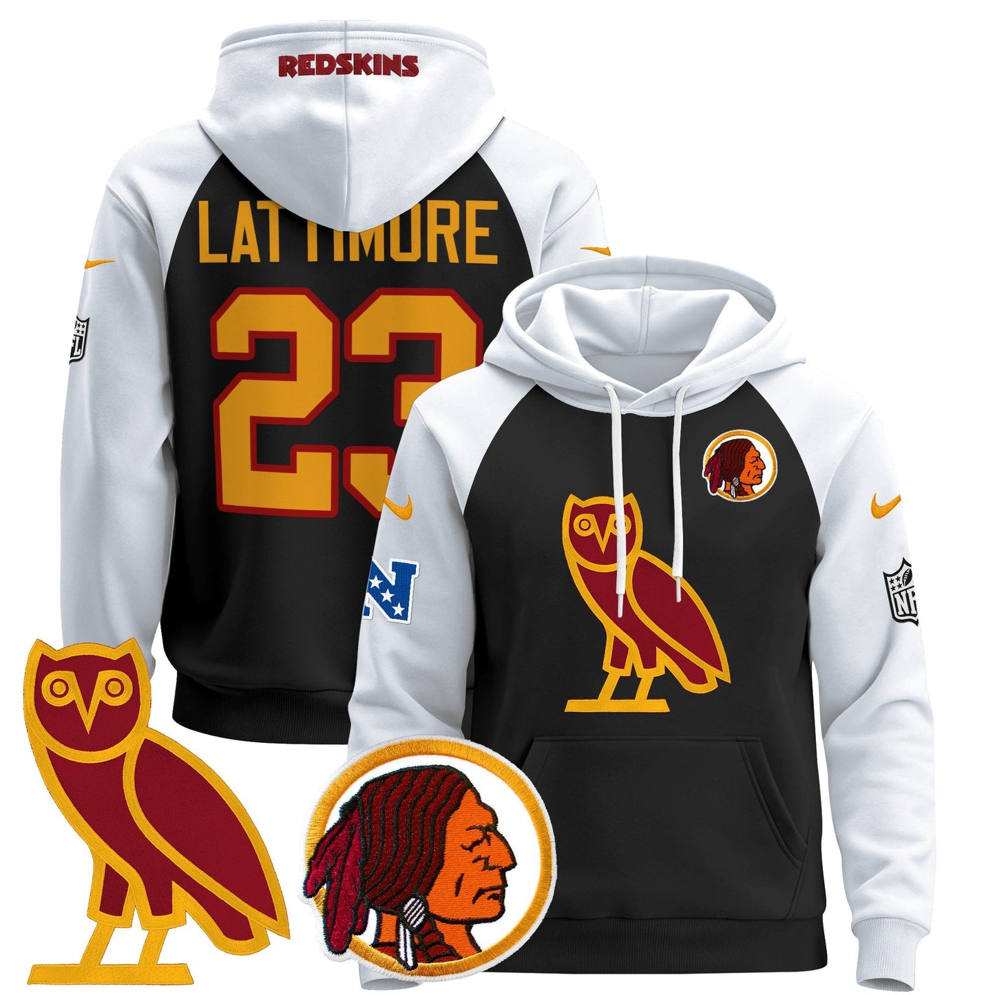 Washington Redskins OVO 2024 Pullover Hoodie