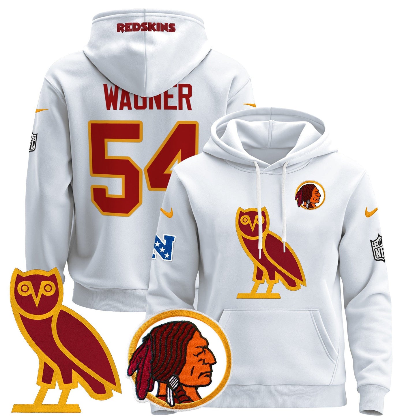 Washington Redskins OVO 2024 Pullover Hoodie