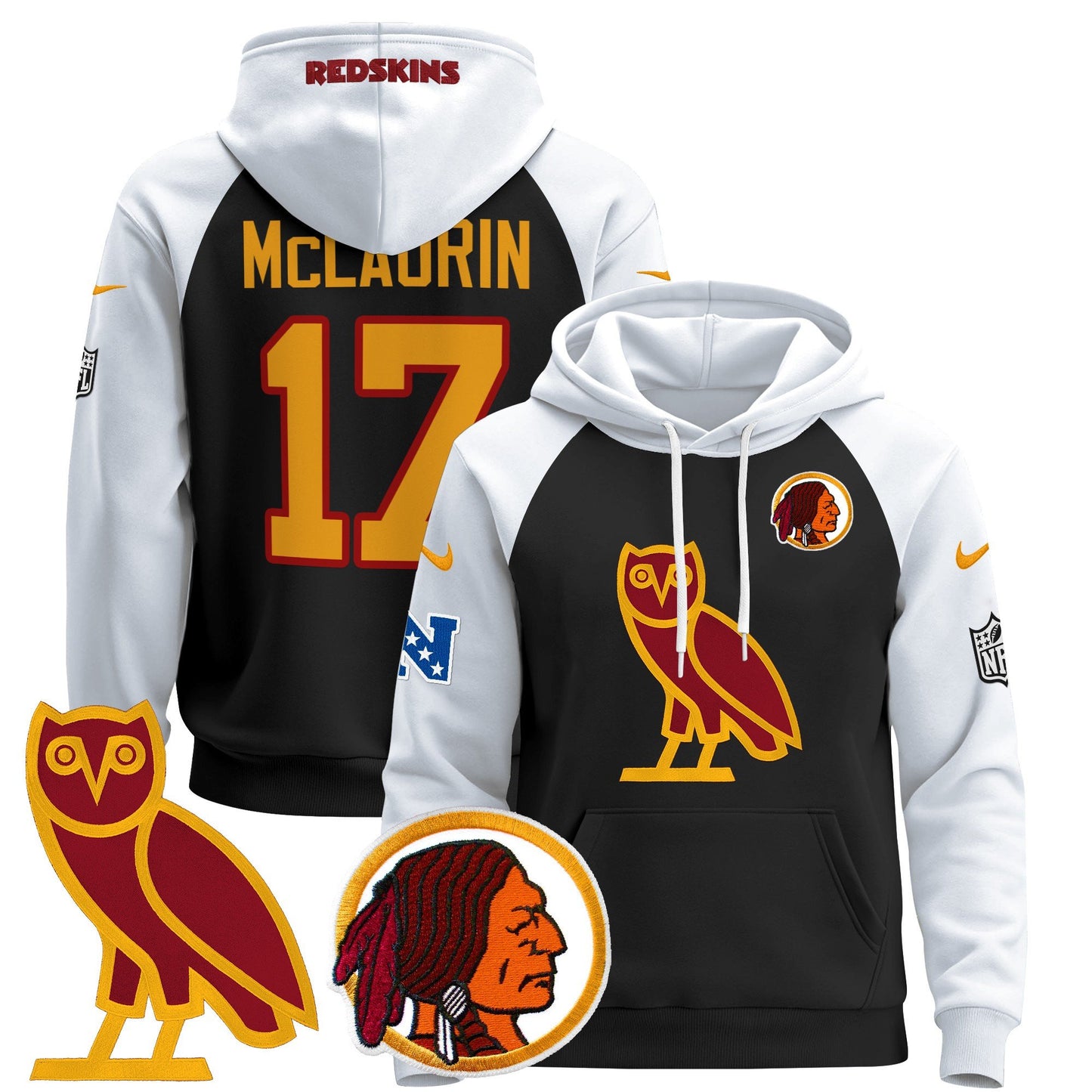 Washington Redskins OVO 2024 Pullover Hoodie