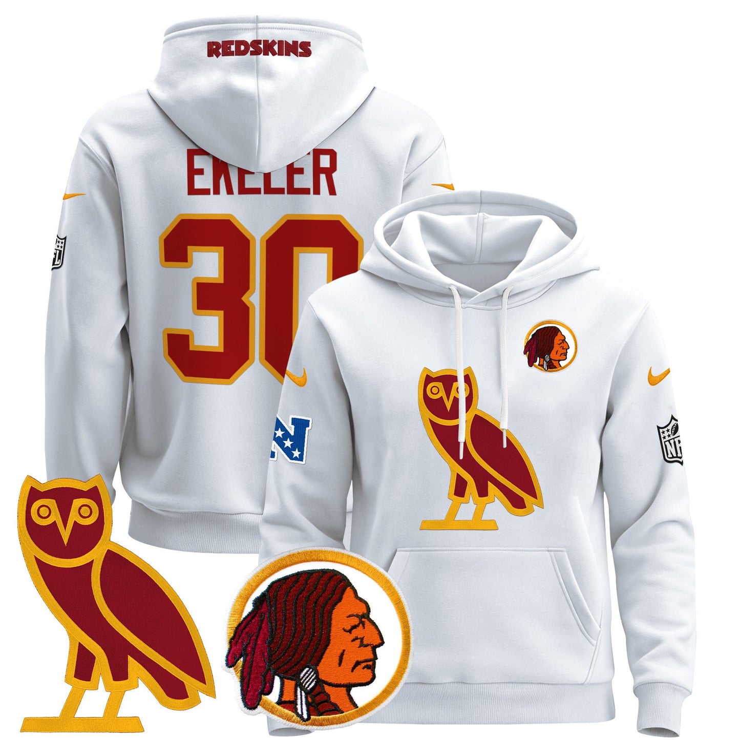 Washington Redskins OVO 2024 Pullover Hoodie