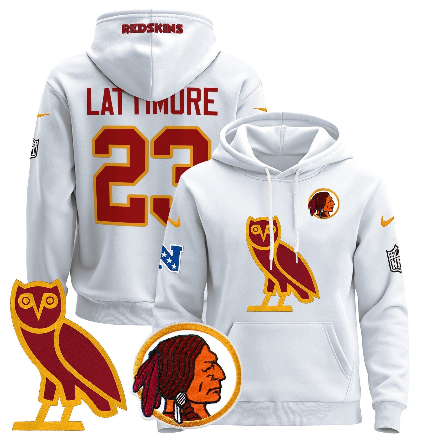 Washington Redskins OVO 2024 Pullover Hoodie