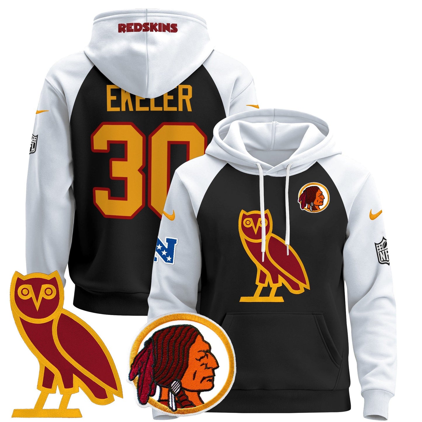 Washington Redskins OVO 2024 Pullover Hoodie