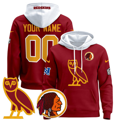 Washington Redskins OVO 2024 Custom Pullover Hoodie