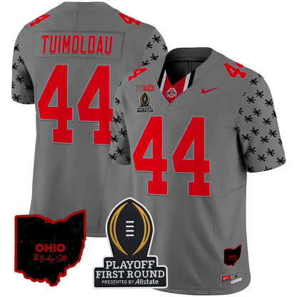 Ohio State Buckeyes 2024 Playoff First Round Patch Vapor Limited Jersey - All Stitched