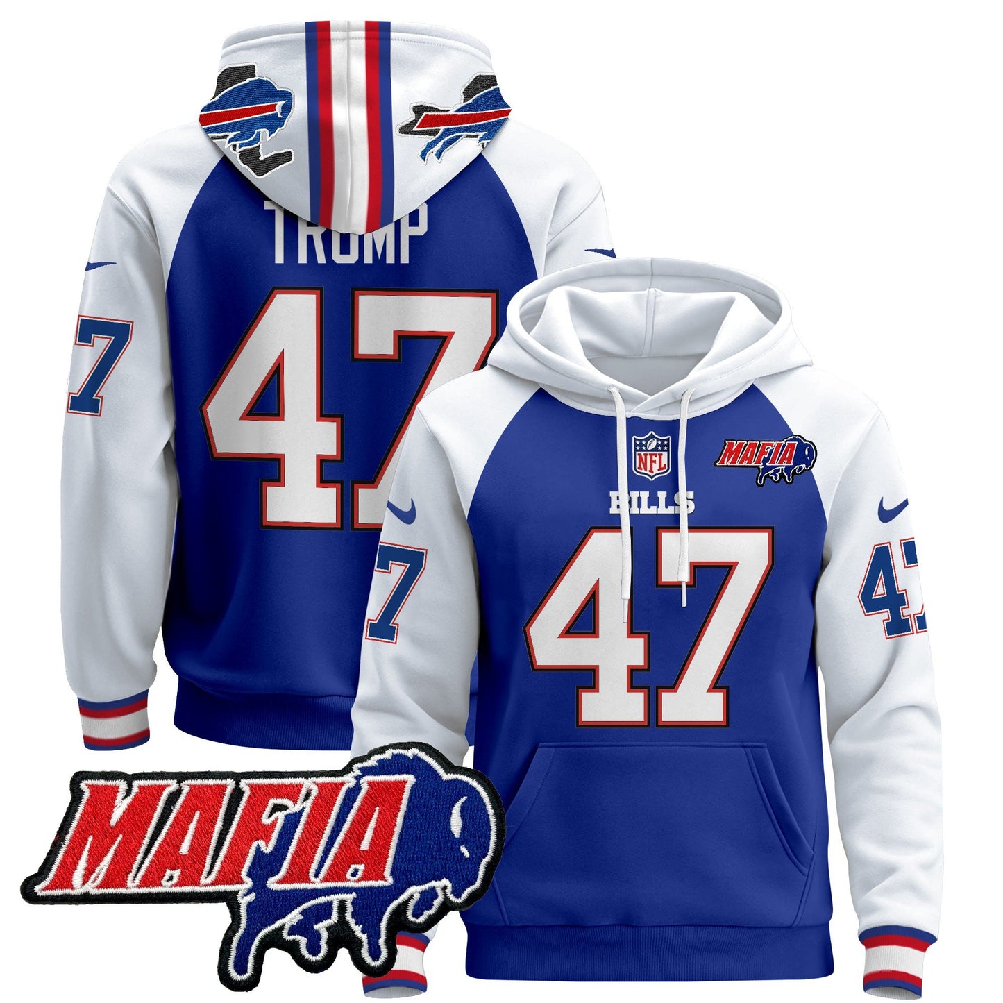 Buffalo Bills 2024 Bills Mafia Patch Pullover Hoodie