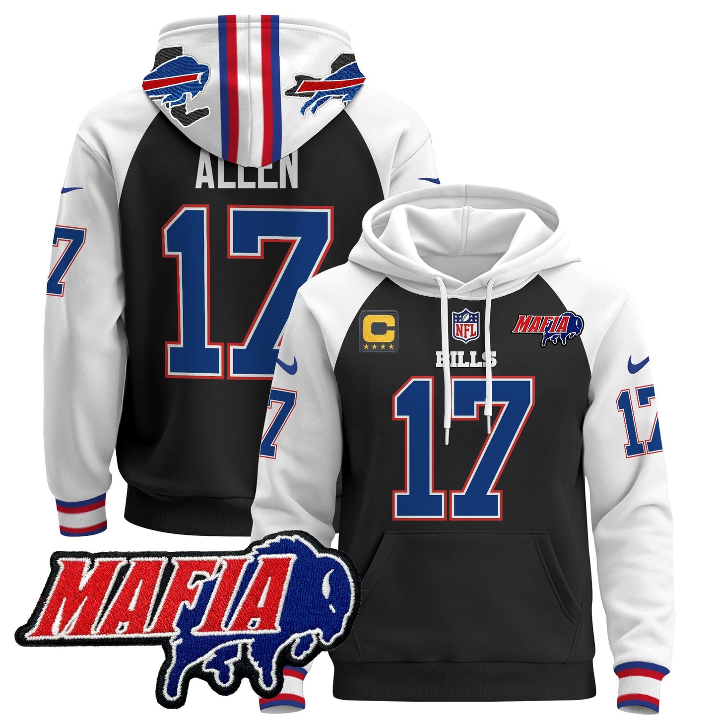 Buffalo Bills 2024 Bills Mafia Patch Pullover Hoodie