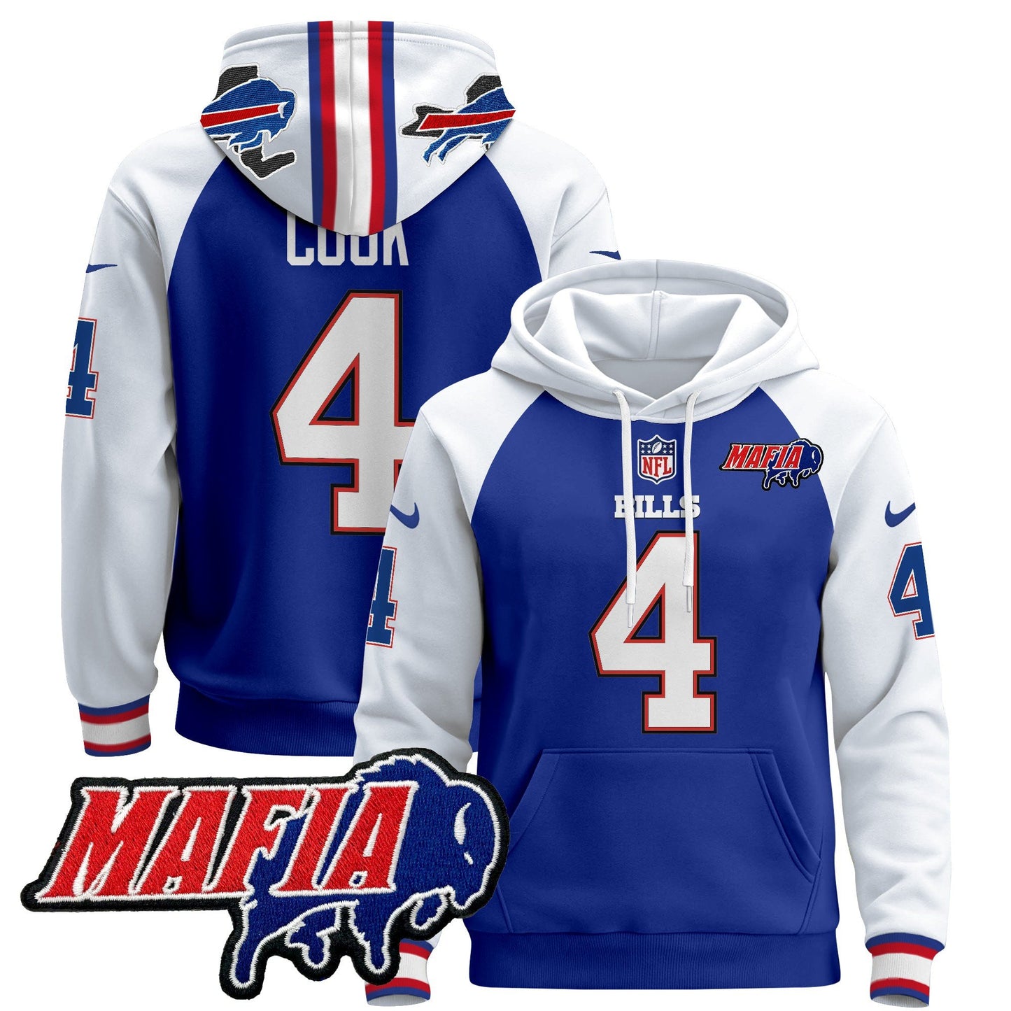 Buffalo Bills 2024 Bills Mafia Patch Pullover Hoodie