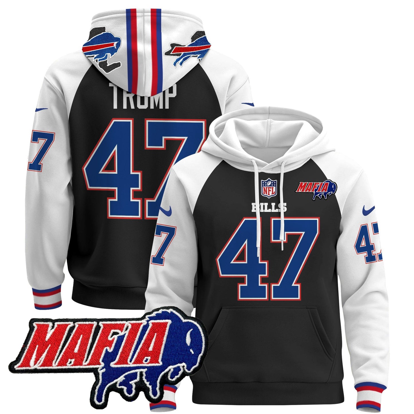 Buffalo Bills 2024 Bills Mafia Patch Pullover Hoodie