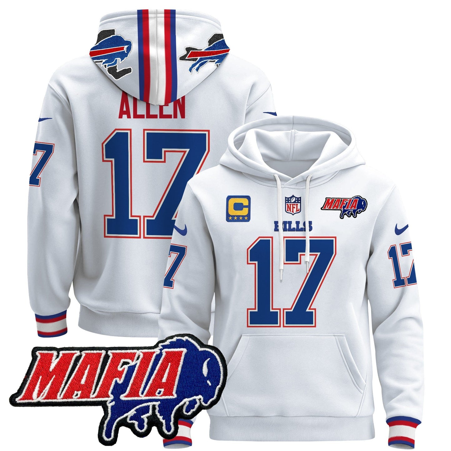 Buffalo Bills 2024 Bills Mafia Patch Pullover Hoodie