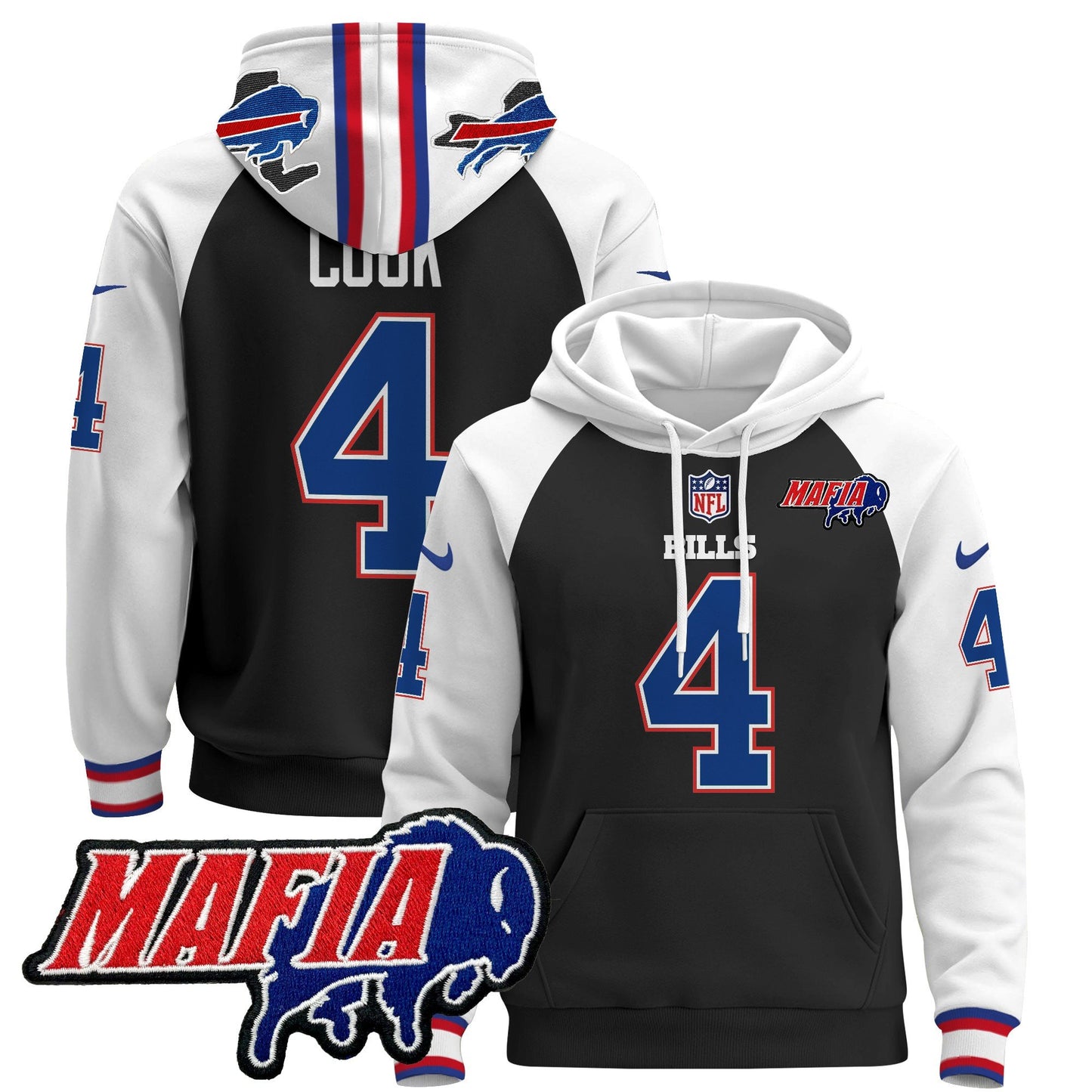 Buffalo Bills 2024 Bills Mafia Patch Pullover Hoodie