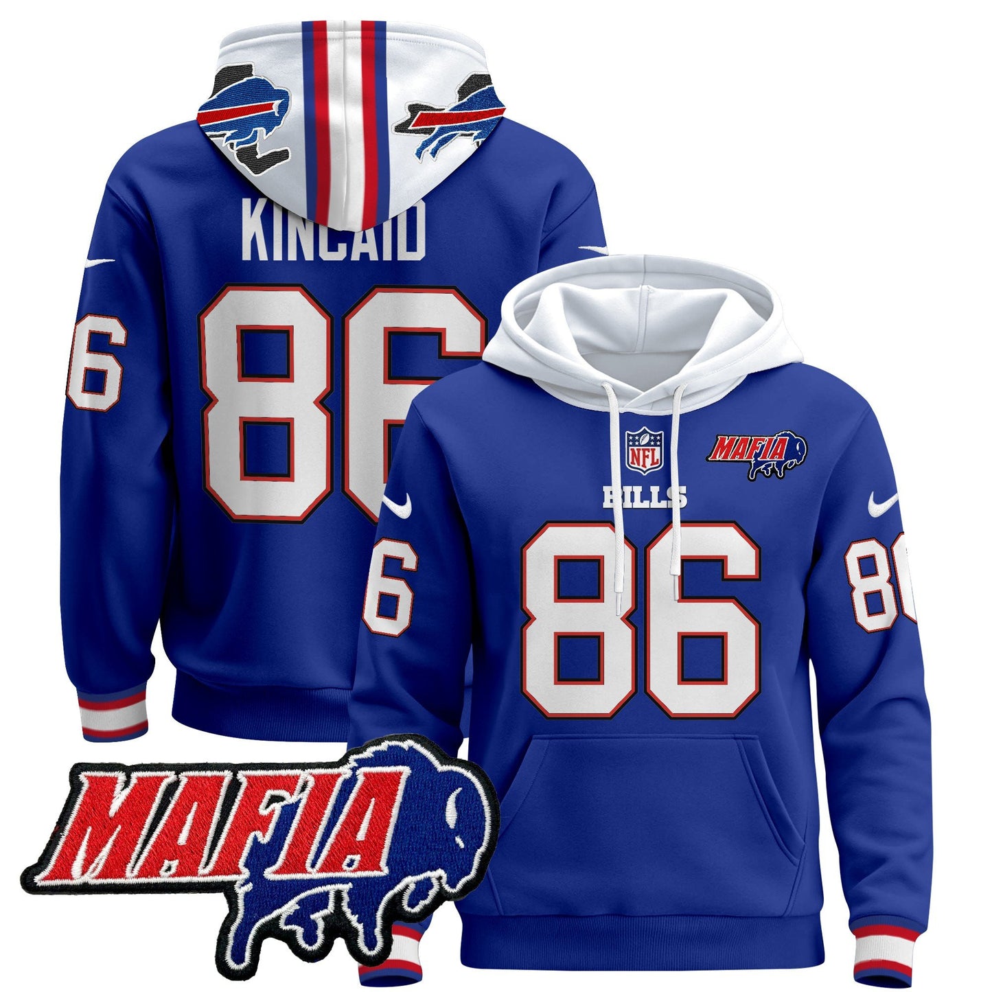 Buffalo Bills 2024 Bills Mafia Patch Pullover Hoodie