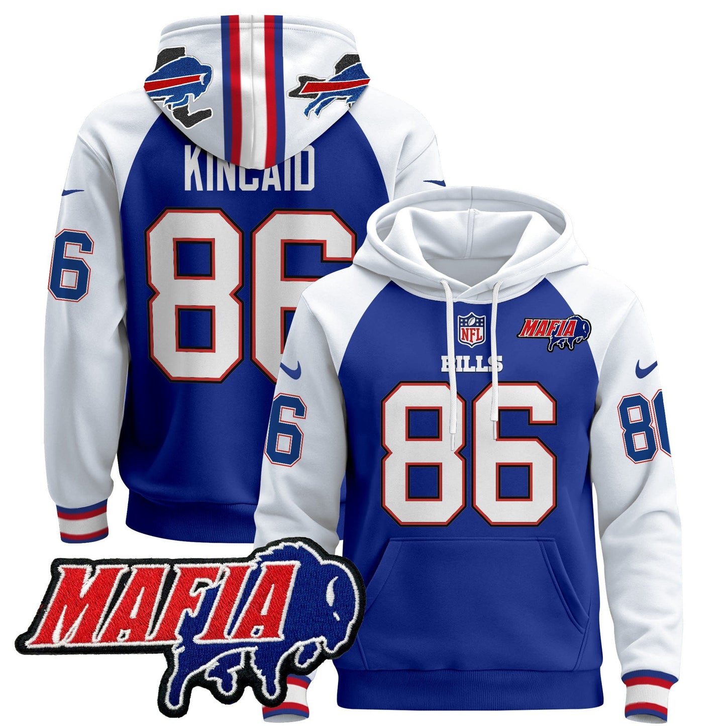 Buffalo Bills 2024 Bills Mafia Patch Pullover Hoodie