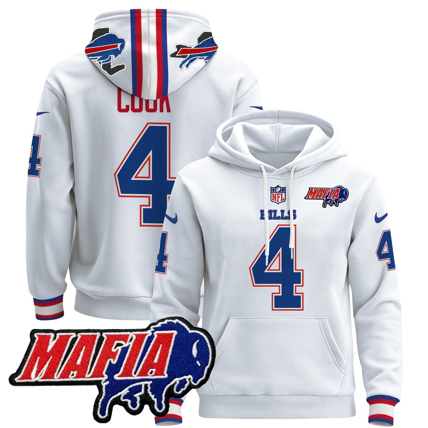 Buffalo Bills 2024 Bills Mafia Patch Pullover Hoodie