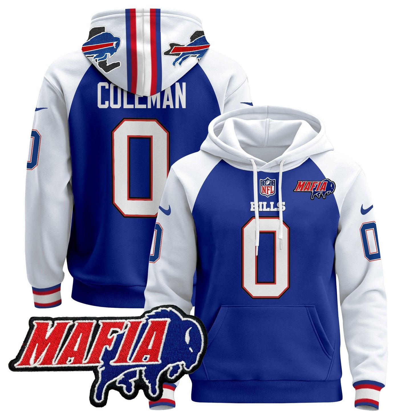 Buffalo Bills 2024 Bills Mafia Patch Pullover Hoodie