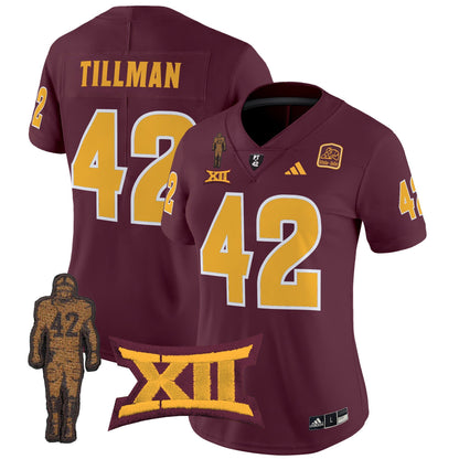 Women's Arizona State Sun Devils 2024 Pat Tillman Honoring Patch Vapor Limited Jersey - All Stitched