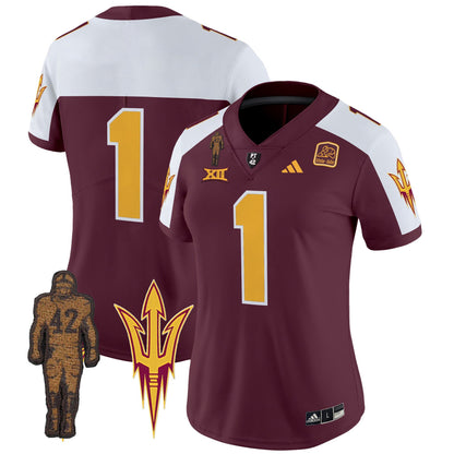 Women's Arizona State Sun Devils 2024 Pat Tillman Honoring Patch Vapor Limited Jersey - All Stitched