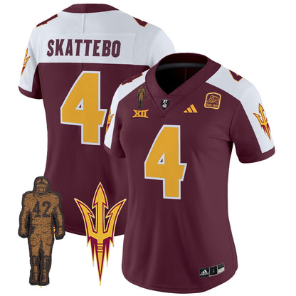 Women's Arizona State Sun Devils 2024 Pat Tillman Honoring Patch Vapor Limited Jersey - All Stitched