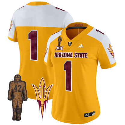 Women's Arizona State Sun Devils 2024 Pat Tillman Honoring Patch Vapor Limited Jersey V2 - All Stitched