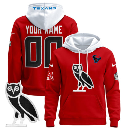 Houston Texans OVO 2024 Custom Pullover Hoodie